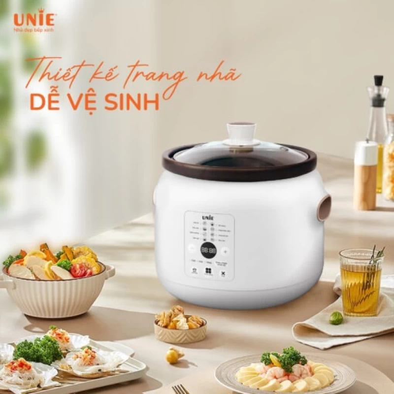 Nồi kho hầm chuyên dụng UNIE USC208 dung tích 2L, lòng nồi gốm Ceramic, hẹn giờ 24 tiếng - Hình ảnh 5 UNIE