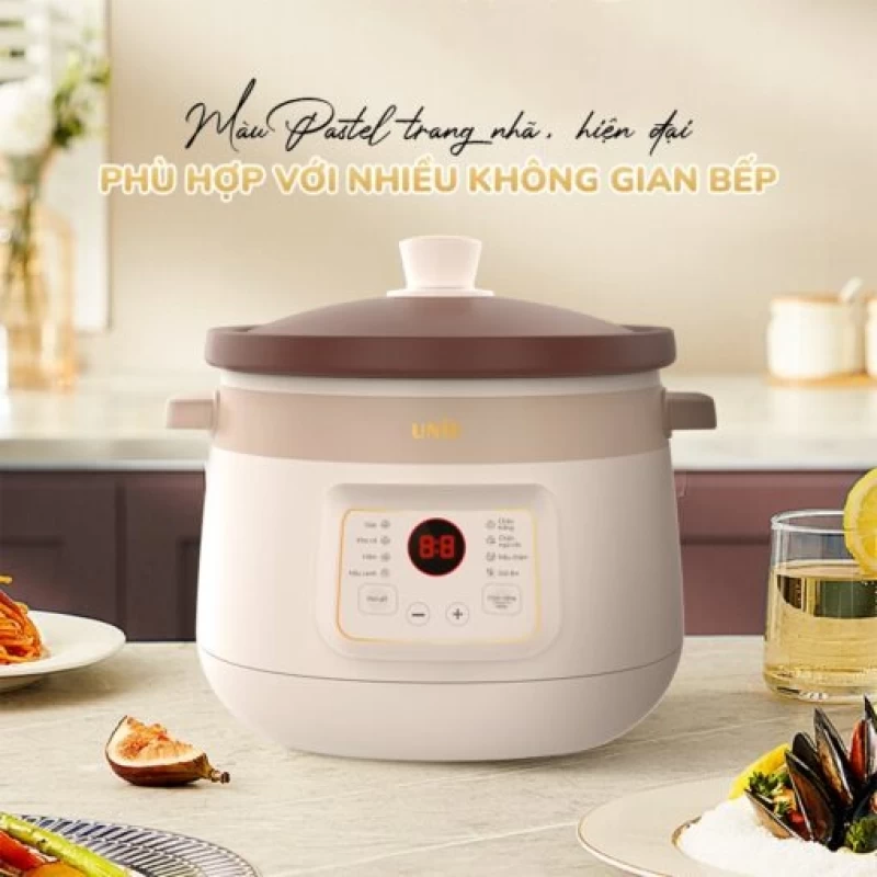 Nồi kho hầm đa năng UNIE USC308 dung tích 3L, lòng nồi gốm tử sa, 8 chức năng kho hầm - Hình ảnh 3 UNIE