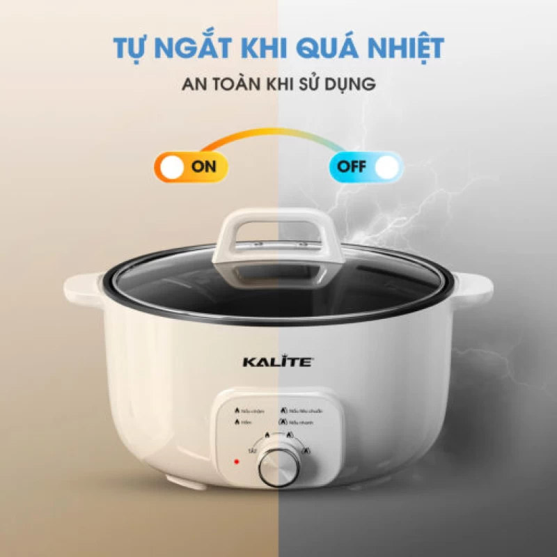 Nồi lẩu đa năng KALITE KL568 Elegant, dung tích 6L, công suất 2000W - Hình ảnh 4 KALITE