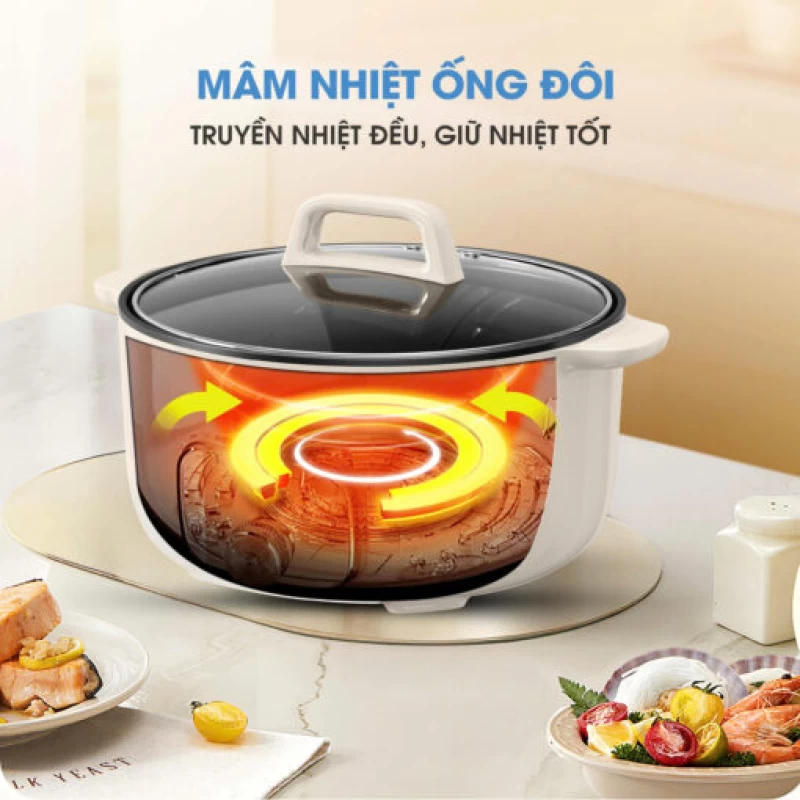 Nồi lẩu đa năng KALITE KL568 Elegant, dung tích 6L, công suất 2000W - Hình ảnh 1 KALITE
