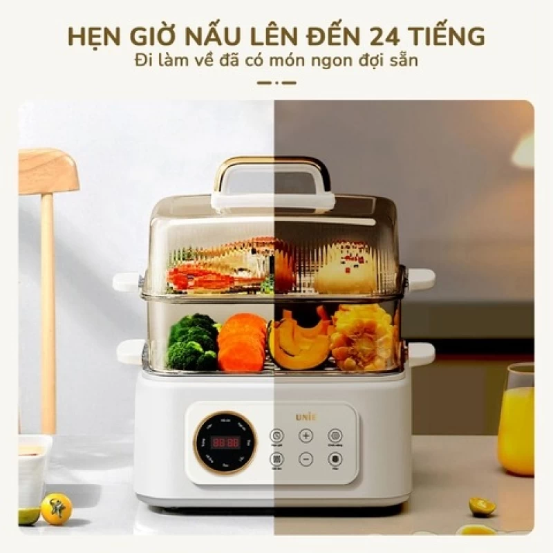 Nồi lẩu hấp đa năng UNIE UE668 dung tích 10L, lòng nồi chống dính Ceramic, 8 chức năng nấu tự động - Hình ảnh 1 UNIE