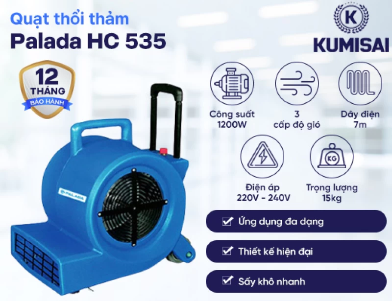Quạt thổi thảm Palada HC 535 - Hình ảnh 1 PALADA