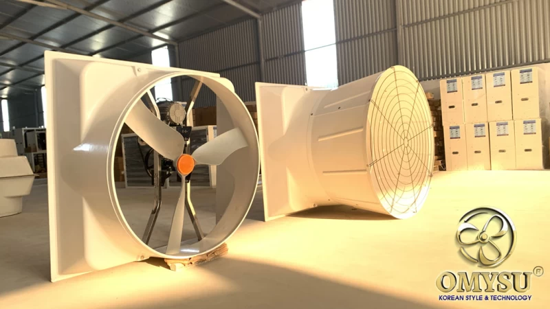 Quạt Thông Gió Composite Gián Tiếp 3 Cánh Nhôm Đúc Omysu BMF-1460 380V - Hình ảnh 2 OMYSU
