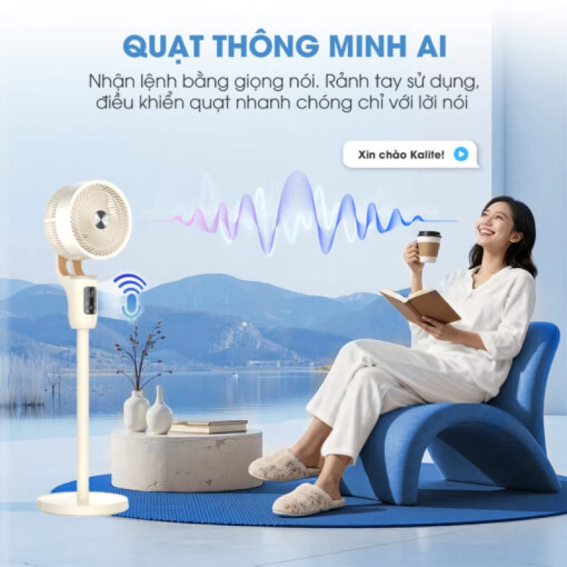 Quạt thông minh điều khiển giọng nói Kalite TalkFan KSA326 - Hình ảnh 2 KALITE