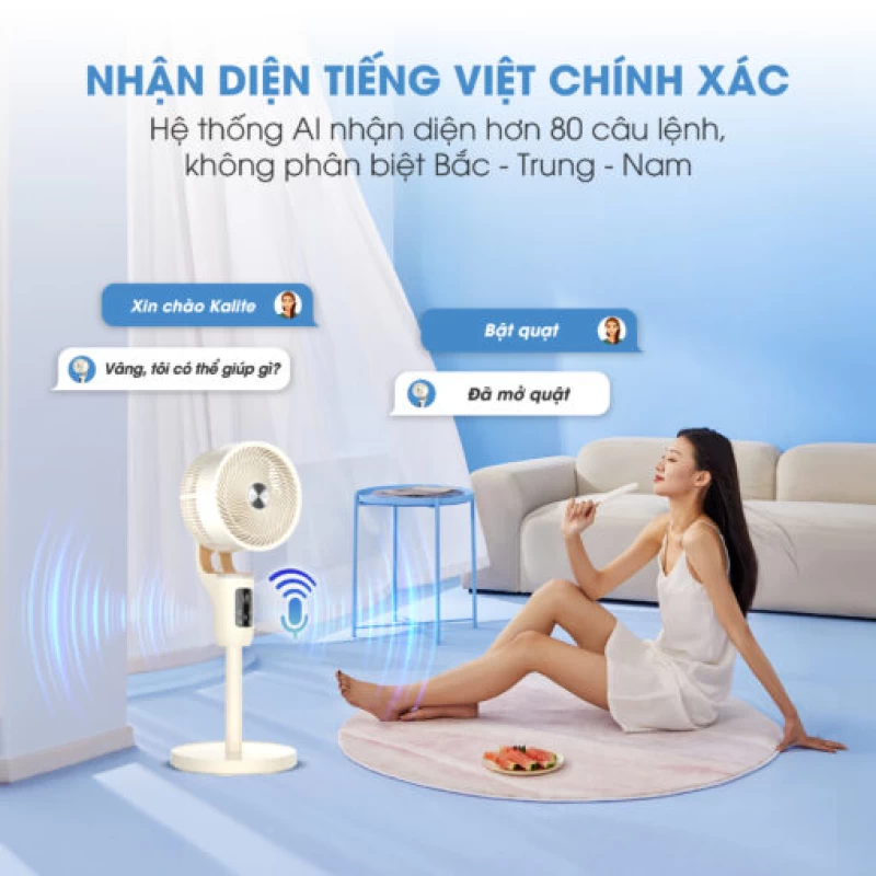 Quạt thông minh điều khiển giọng nói Kalite TalkFan KSA326 - Hình ảnh 3 KALITE