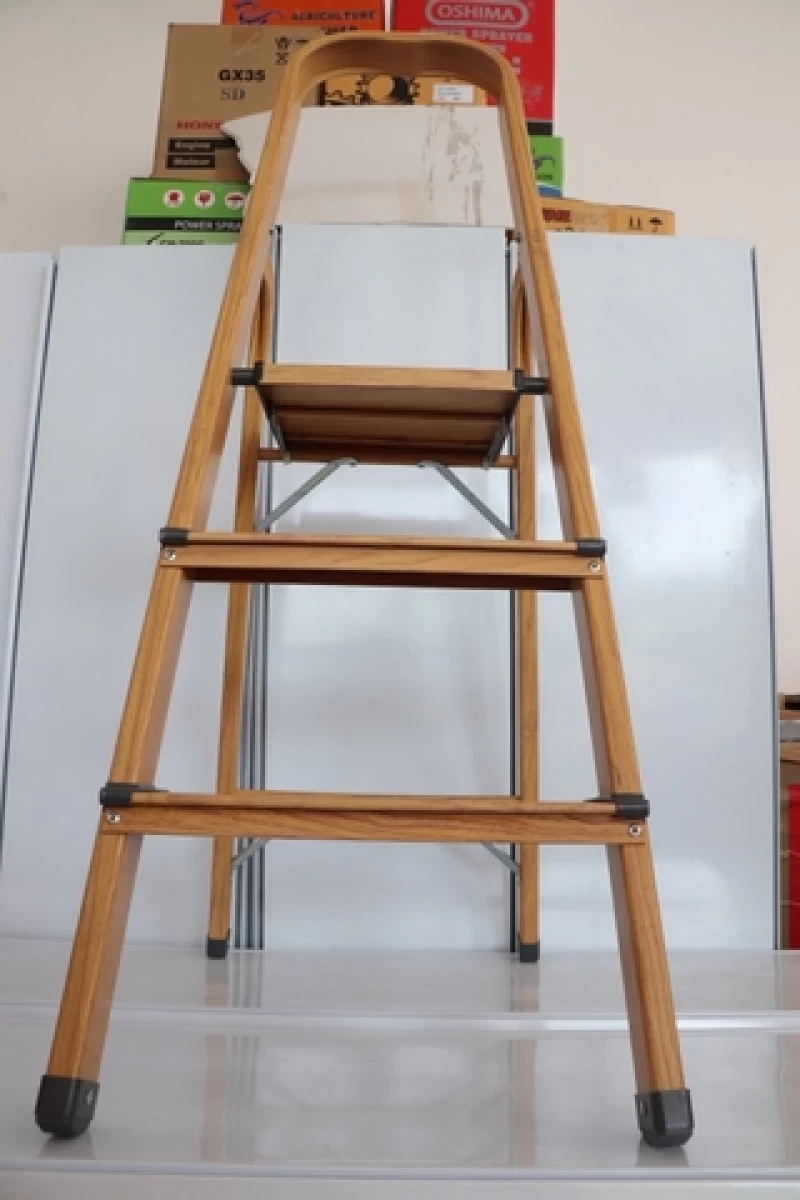 Thang nhôm xếp Oshima TG3 Màu gỗ (ghế -3 bậc) - Hình ảnh 9 OSHIMA