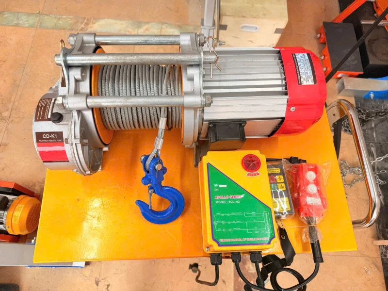 Tời nâng vỏ nhôm CD-K1(220V) 200-400kg-30m Tốc độ chậm - Hình ảnh 3 CD-K1