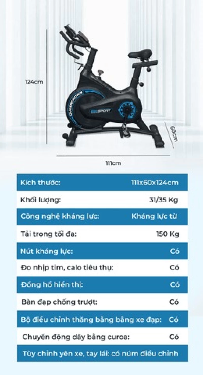 Xe đạp tập thể dục Queen Crown 550 Sport - Hình ảnh 4 QUEEN CROWN