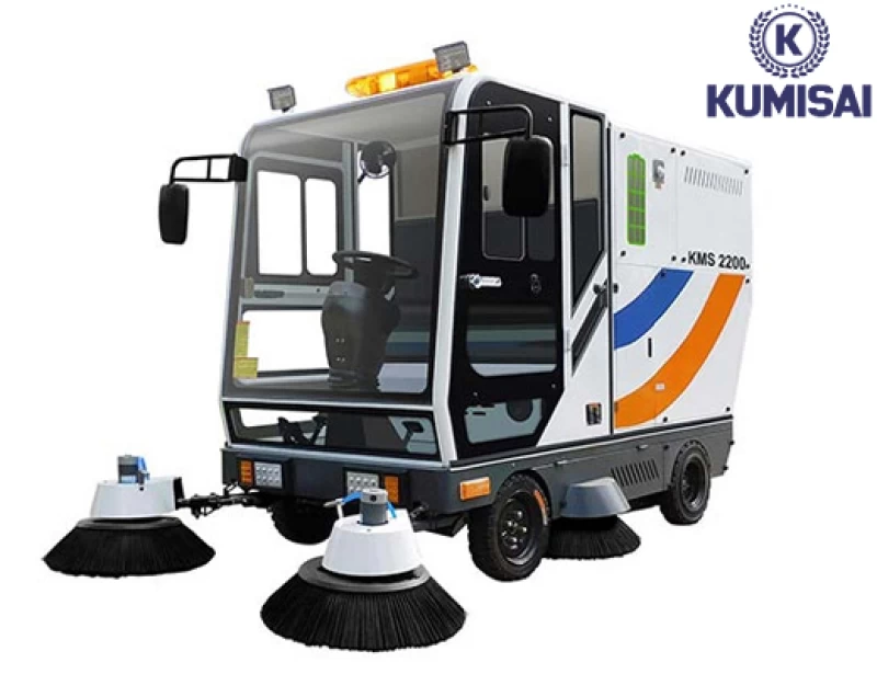 Xe quét rác công nghiệp ngồi lái Kumisai KMS-2200 - Hình ảnh 5 KUMISAI