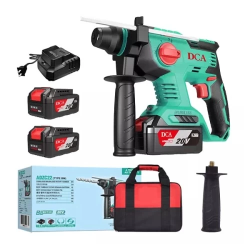 Máy Khoan Bê Tông Dùng Pin DCA ADZC22 (TYPE BM) BLDC - Thân Máy, 2 Pin 20V 4ah, Sạc, Hộp Nhựa - DCA - Giá 3,130,000₫ - Chính hãng tại Điện máy HTC
