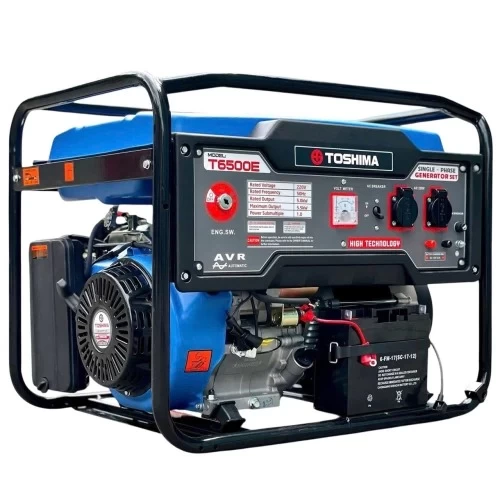 Máy phát điện chạy xăng Toshima T6500E (5KW, đề nổ) - TOSHIMA - Giá 11,400,000₫ - Chính hãng tại Điện máy HTC
