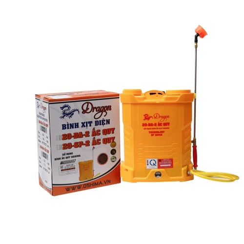 Máy phun thuốc trừ sâu, côn trùng điện Dragon 20-DA- ắc quy Vàng Bình ắc qui 12V8Ah - OSHIMA - Giá 1,050,000₫ - Chính hãng tại Điện máy HTC
